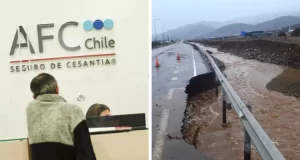 Confirman aumento del Seguro de Cesantía para afiliados en zona de catástrofe por sistema frontal