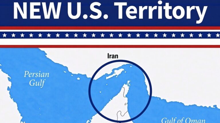 Donald Trump publica imagen del estrecho de Ormuz y lo etiqueta como “nuevo territorio estadounidense”