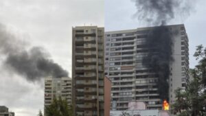 Habitantes fueron evacuados y Bomberos trabaja en el lugar