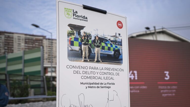 Metro y Municipalidad de La Florida suscriben convenio de seguridad para prevenir delitos, fiscalizar y coordinar operativos